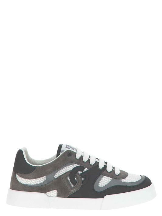 Gray Calfskin Athletic Sneakers