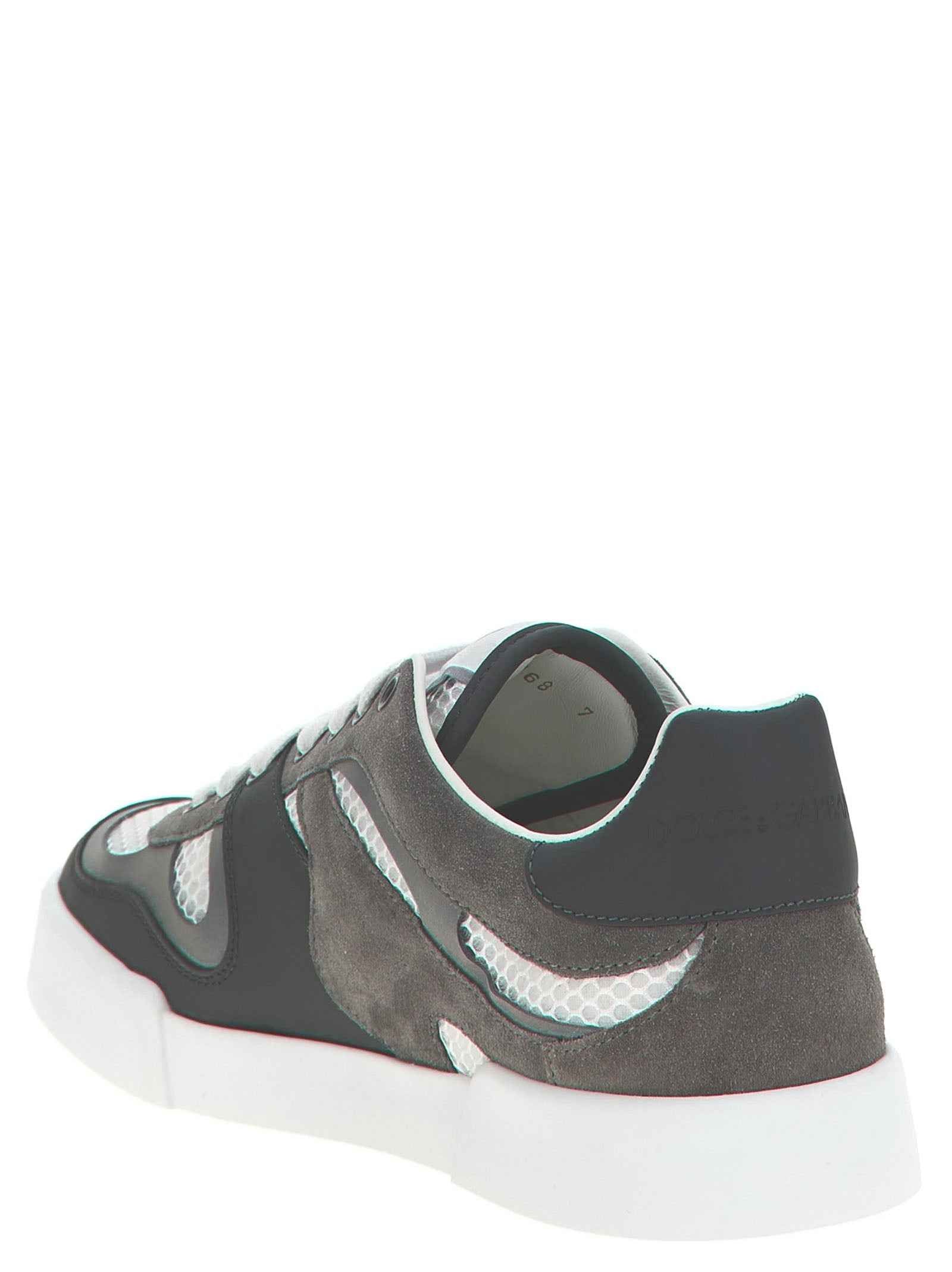 Gray Calfskin Athletic Sneakers