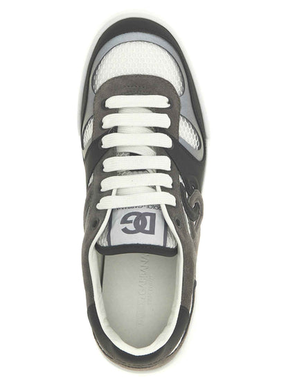 Gray Calfskin Athletic Sneakers