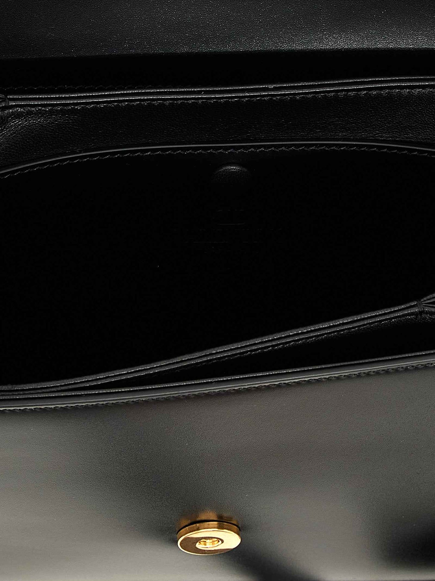 Black Calfskin Shoulder Bag