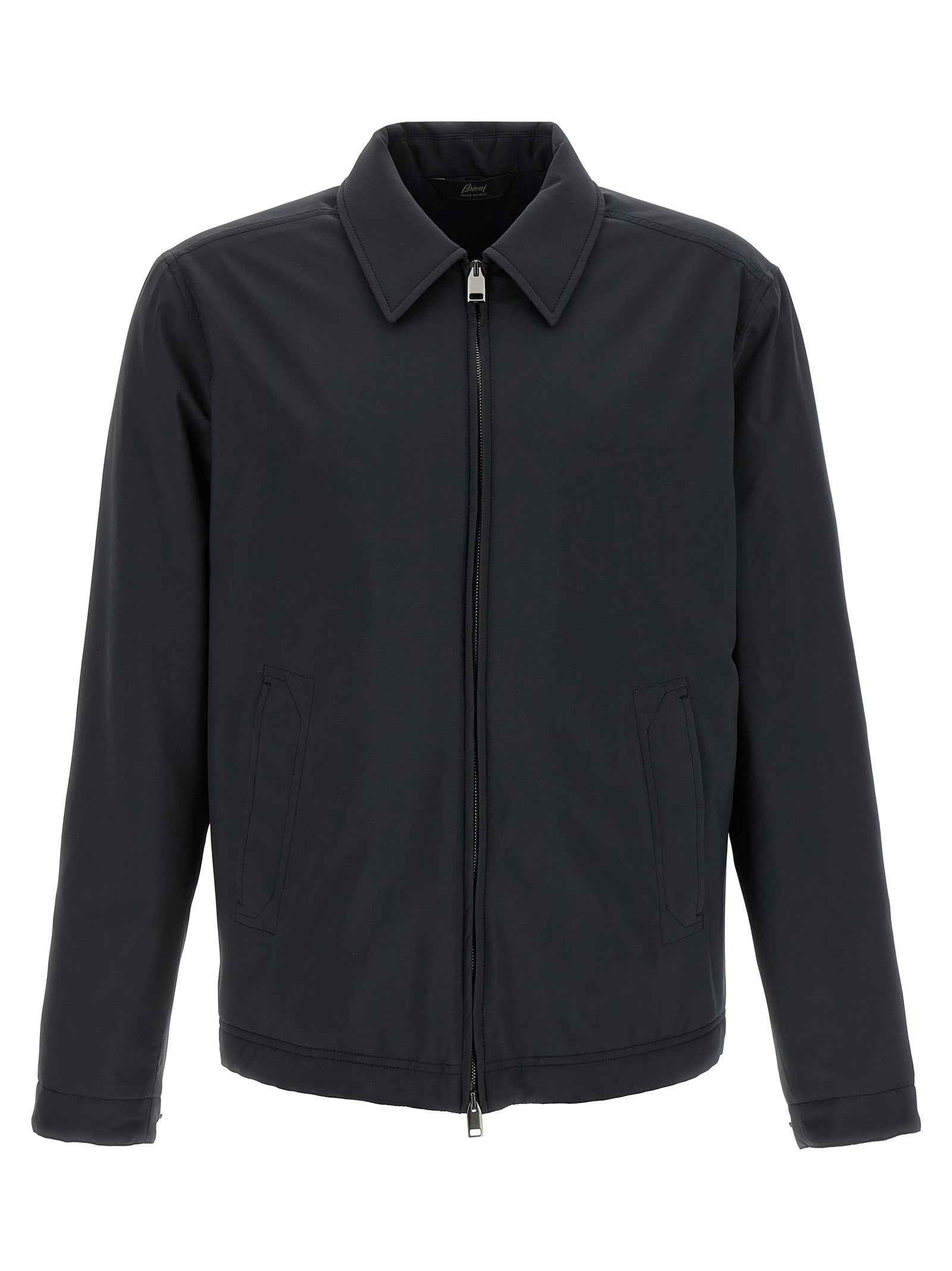 Blue Polyester Shell Jacket