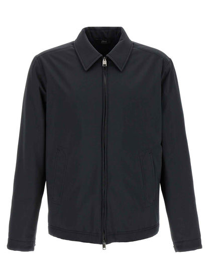 Blue Polyester Shell Jacket