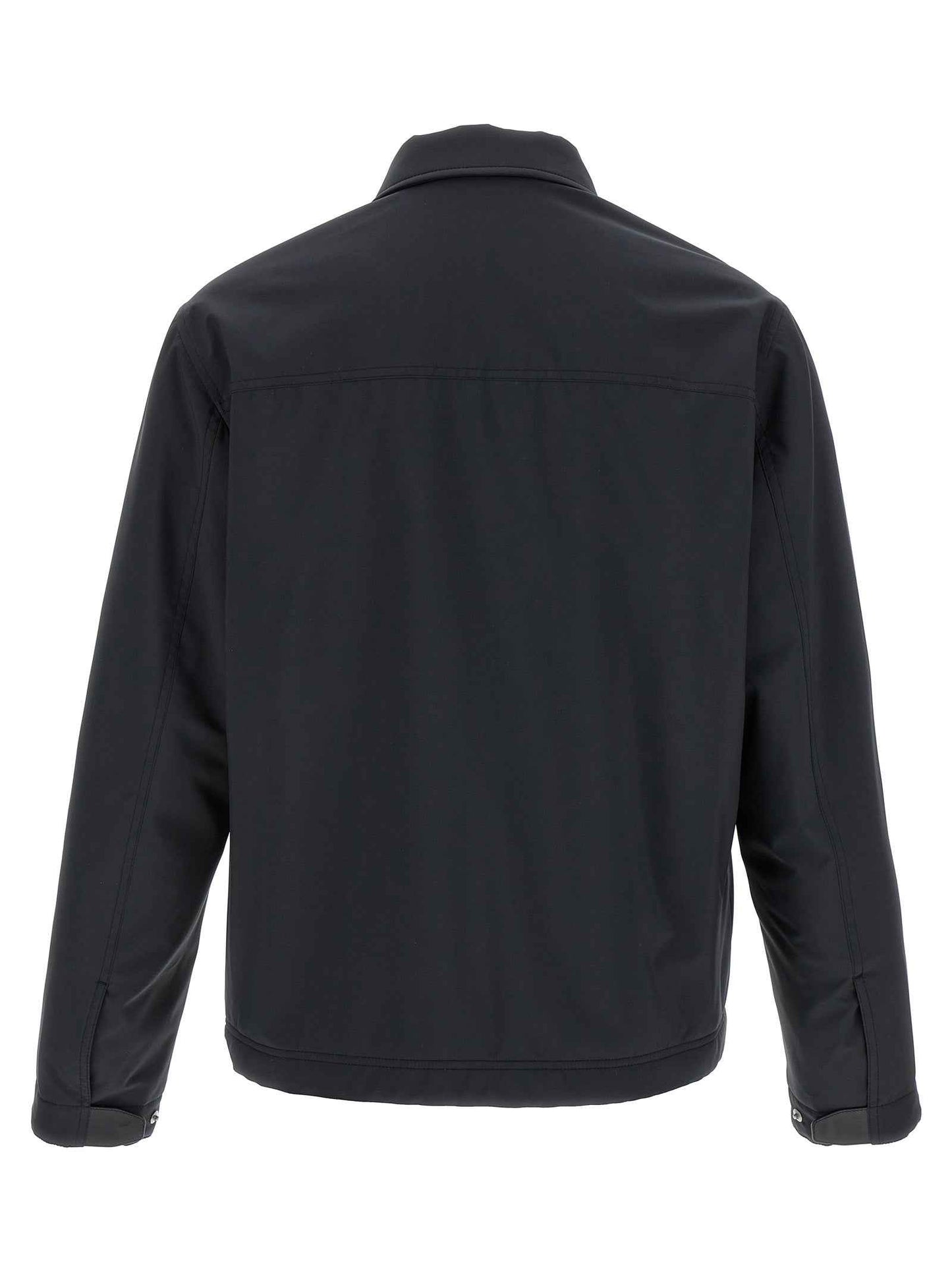 Blue Polyester Shell Jacket