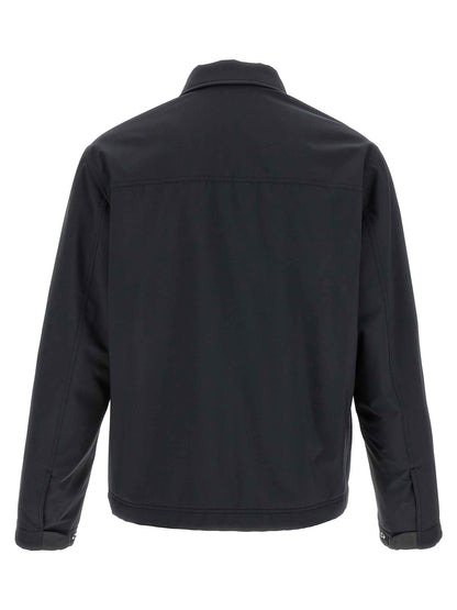 Blue Polyester Shell Jacket