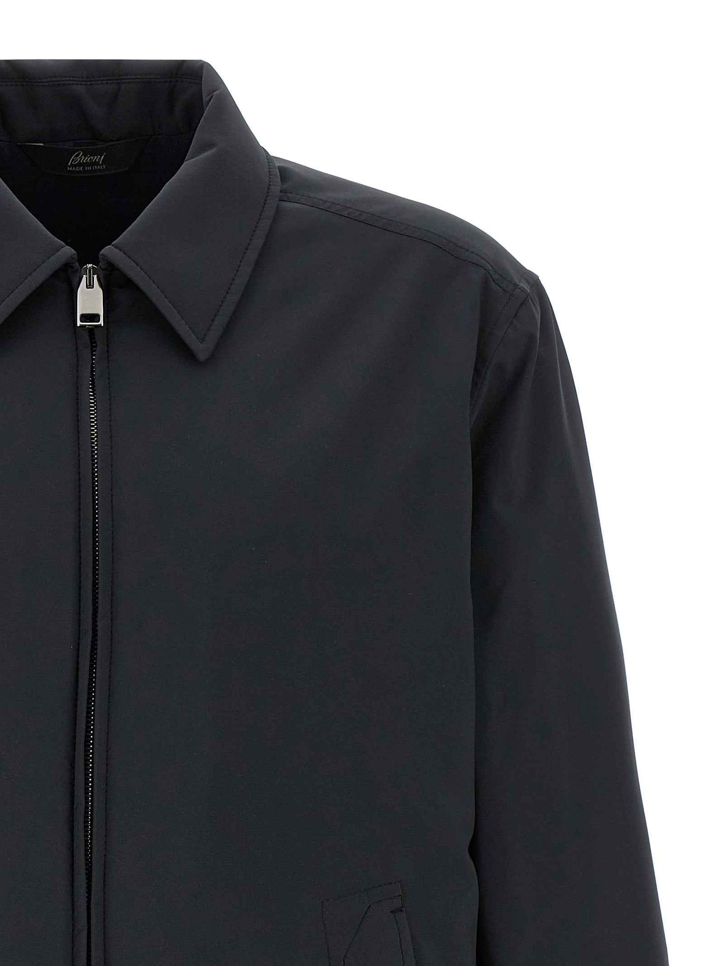 Blue Polyester Shell Jacket