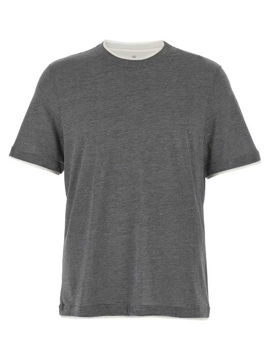 Gray Silk T-Shirt