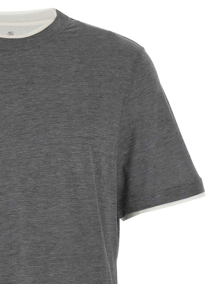Gray Silk T-Shirt