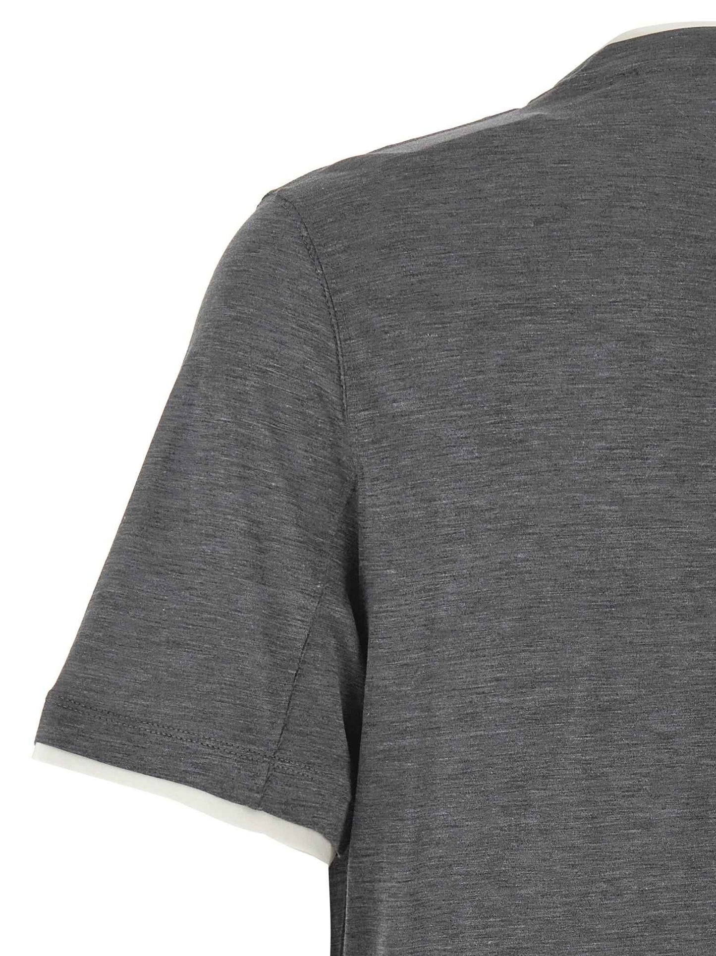 Gray Silk T-Shirt