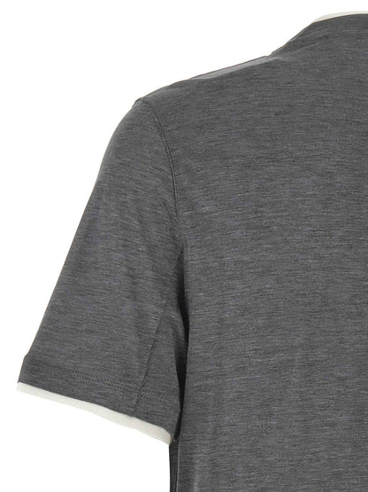 Gray Silk T-Shirt