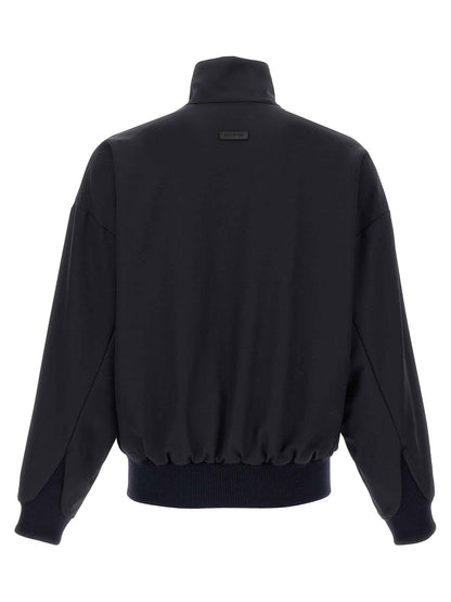 Blue Virgin Wool Full-Length Jacket