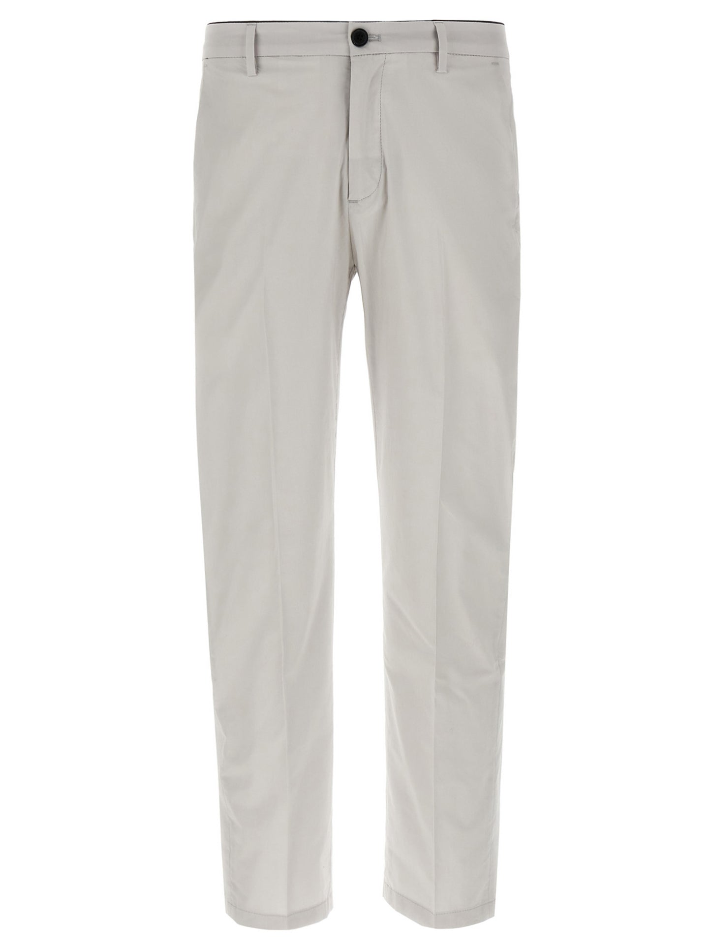 Gray Cotton Cropped Pants