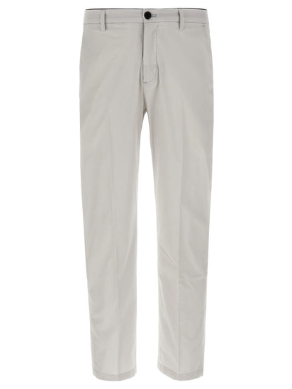 Gray Cotton Cropped Pants