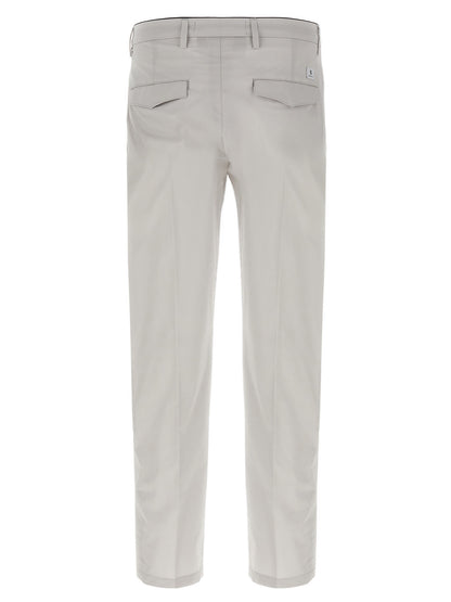 Gray Cotton Cropped Pants