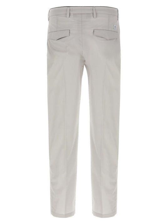 Gray Cotton Cropped Pants