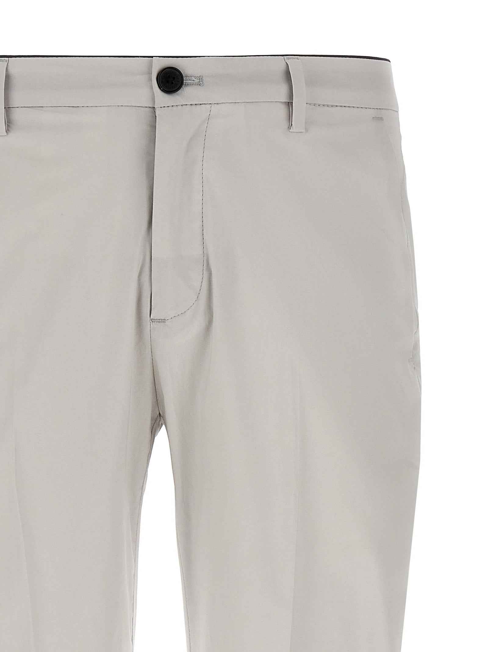 Gray Cotton Cropped Pants