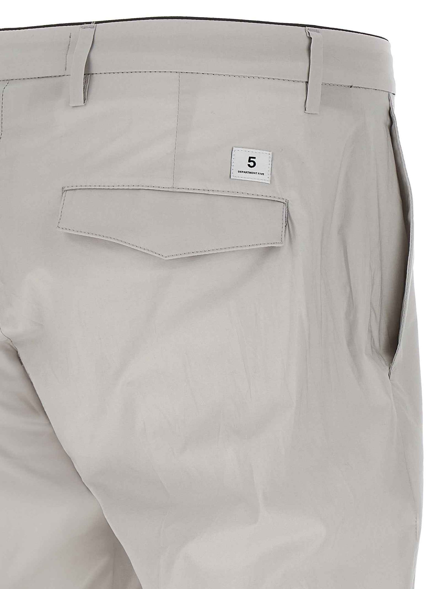 Gray Cotton Cropped Pants