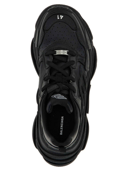 Black Polyethylene Athletic Sneakers