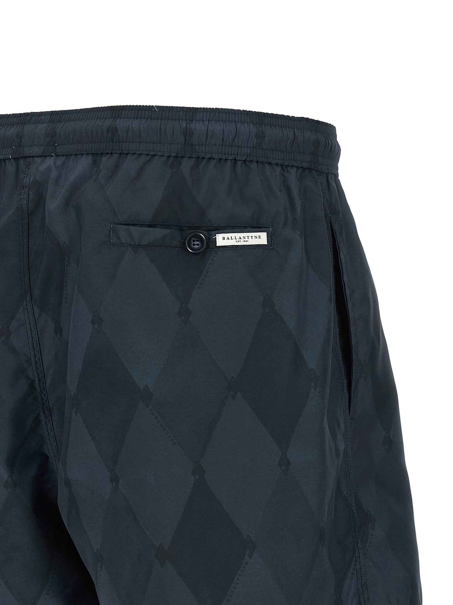 Blue Polyester Swim Shorts