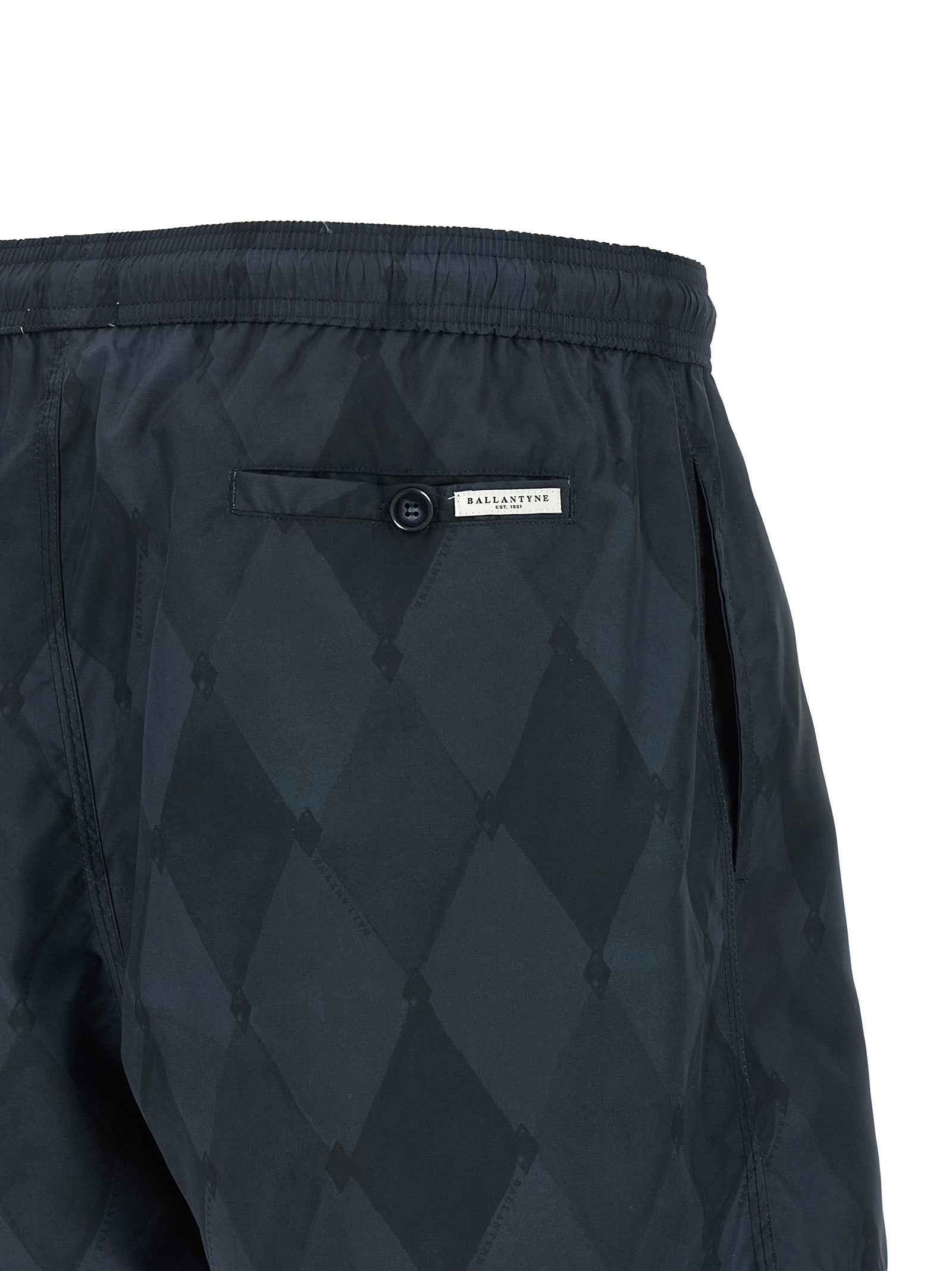 Blue Polyester Swim Shorts
