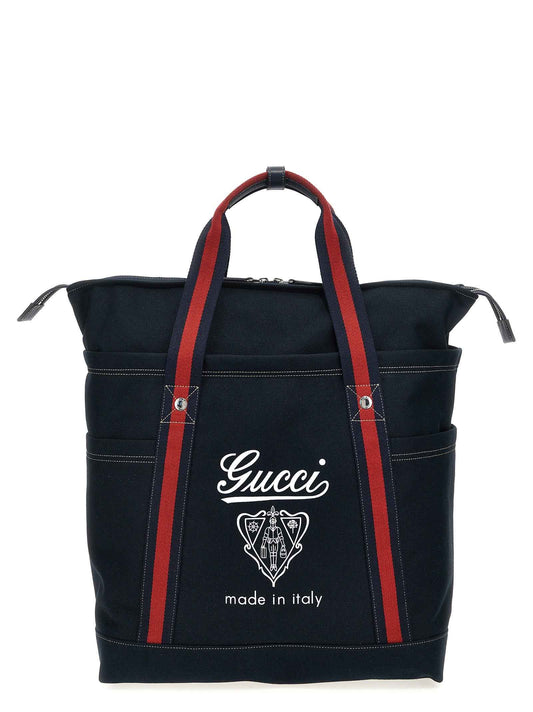 Blue Cotton Tote Bag