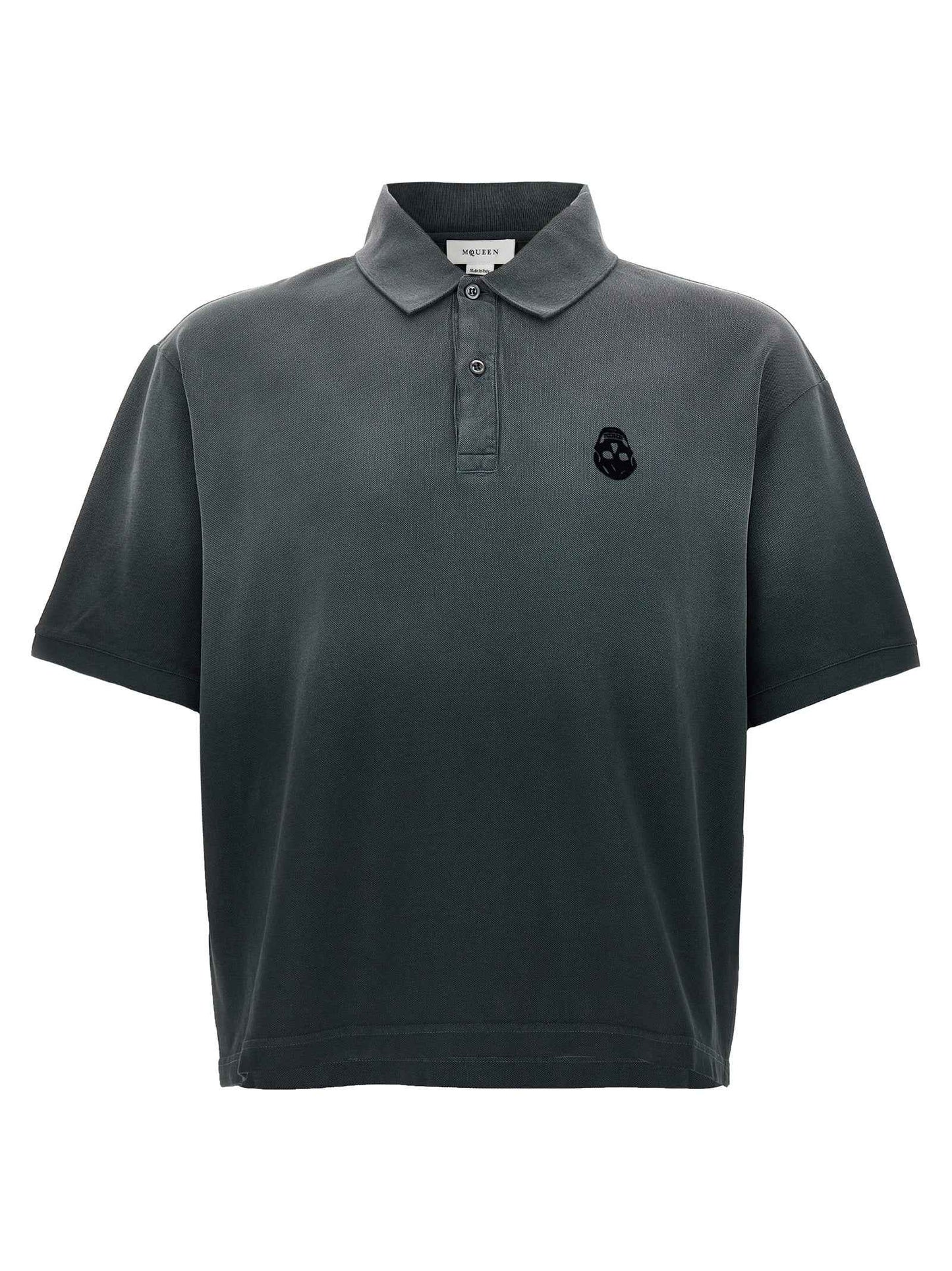 Gray Cotton Polo Shirt