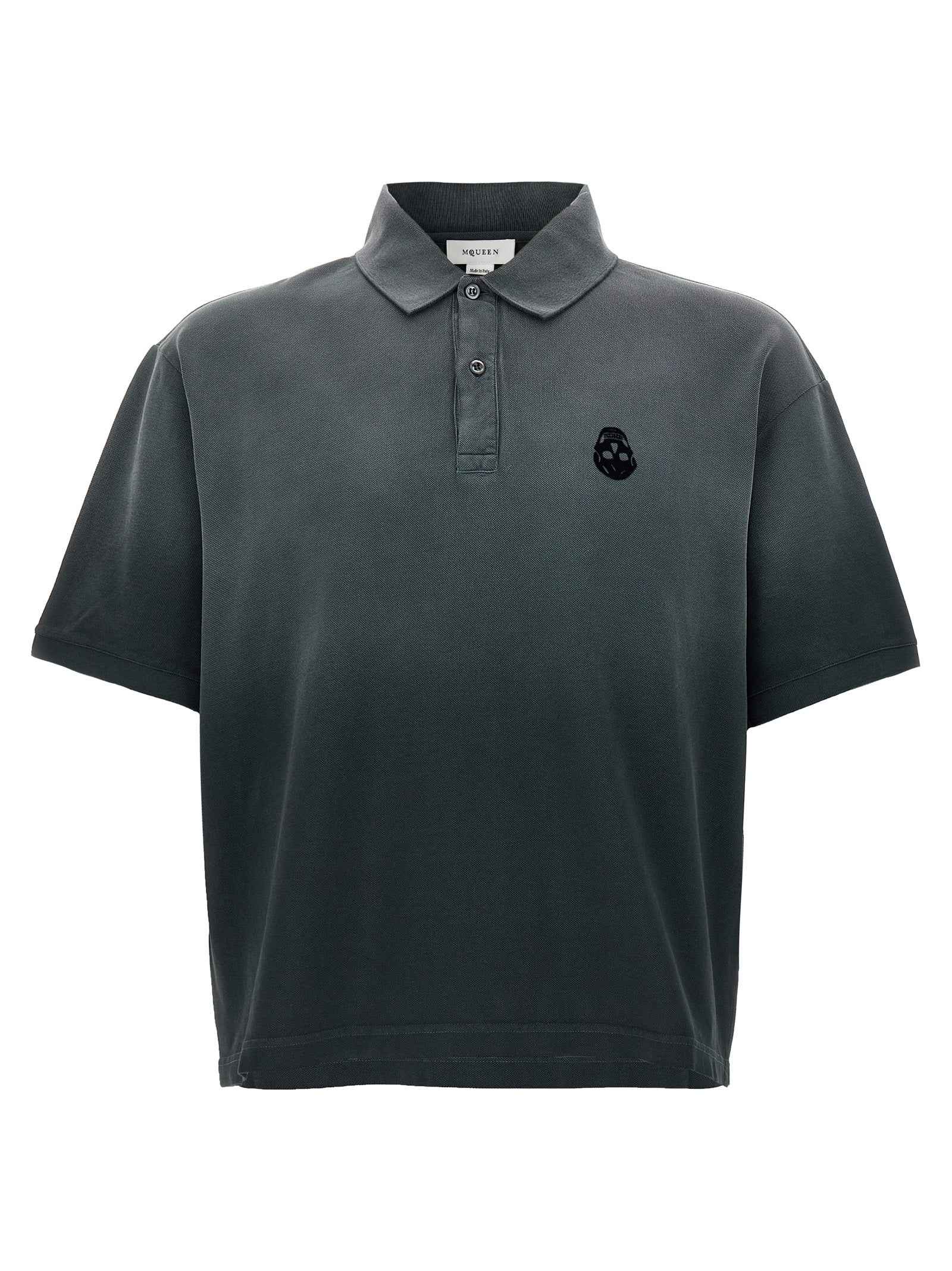 Gray Cotton Polo Shirt