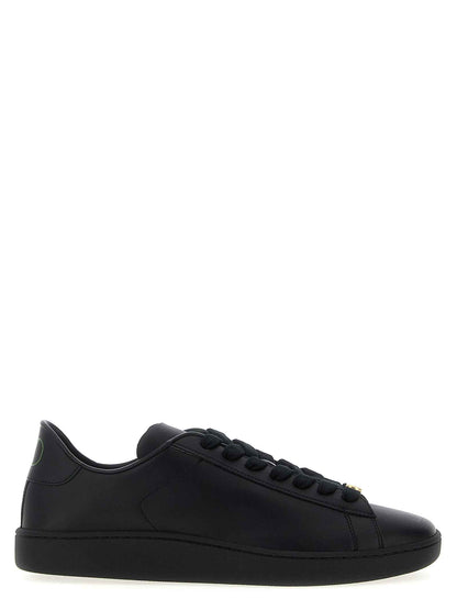 Black Calfskin Low Top Sneakers