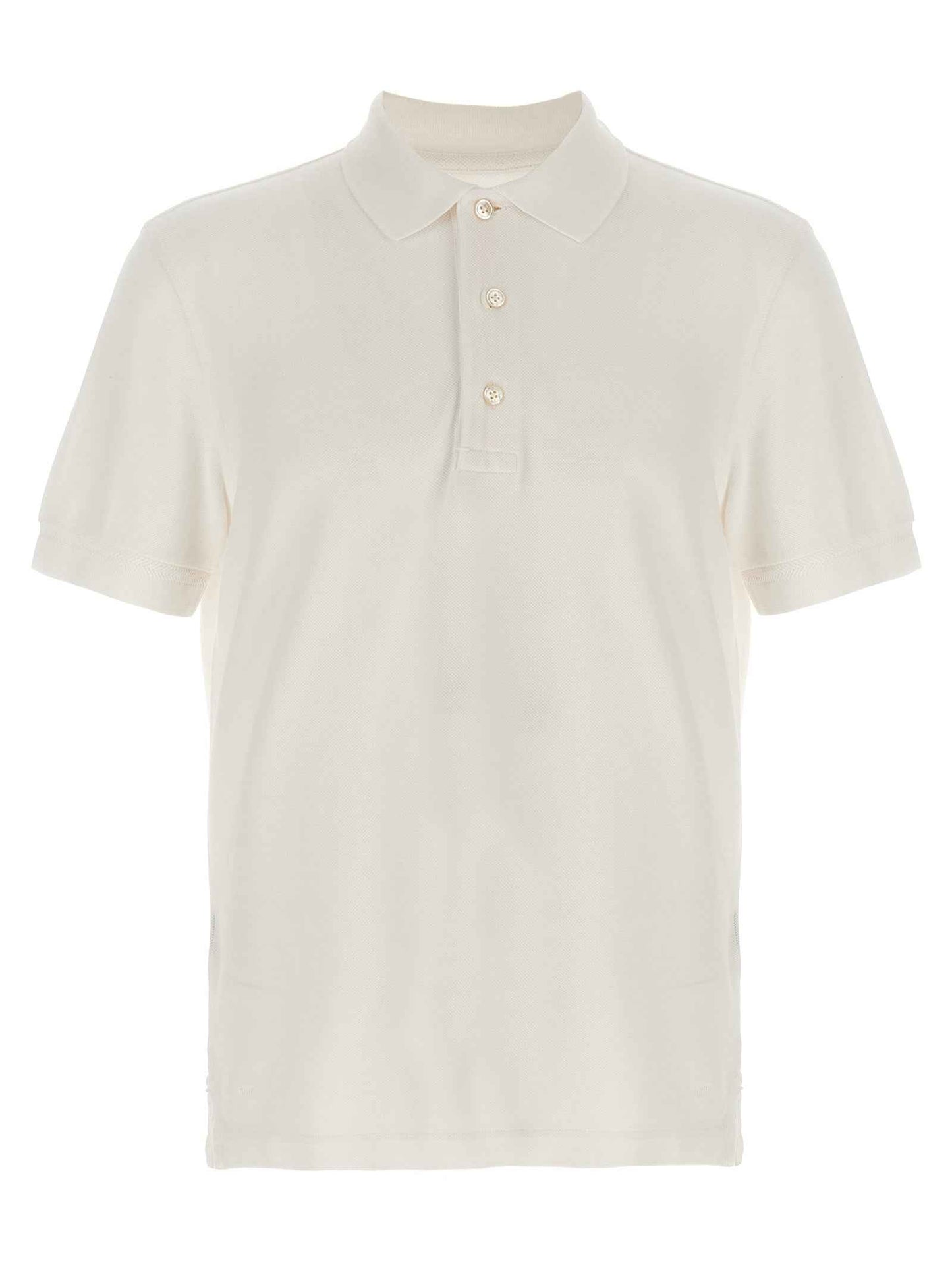 White Lyocell Polo Shirt