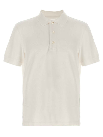 White Lyocell Polo Shirt