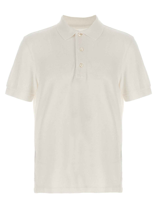 White Lyocell Polo Shirt