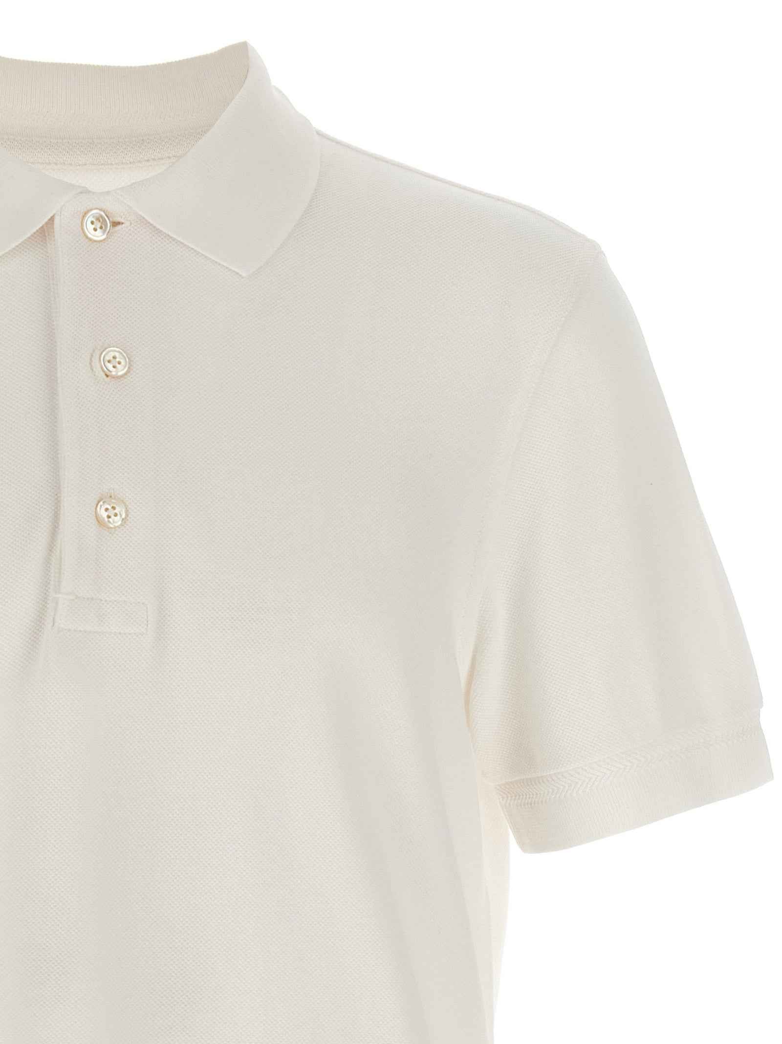 White Lyocell Polo Shirt