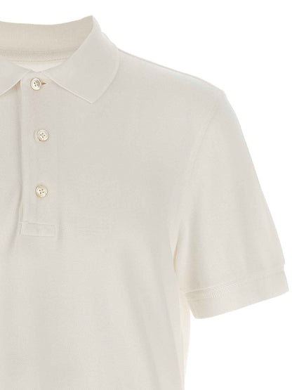 White Lyocell Polo Shirt