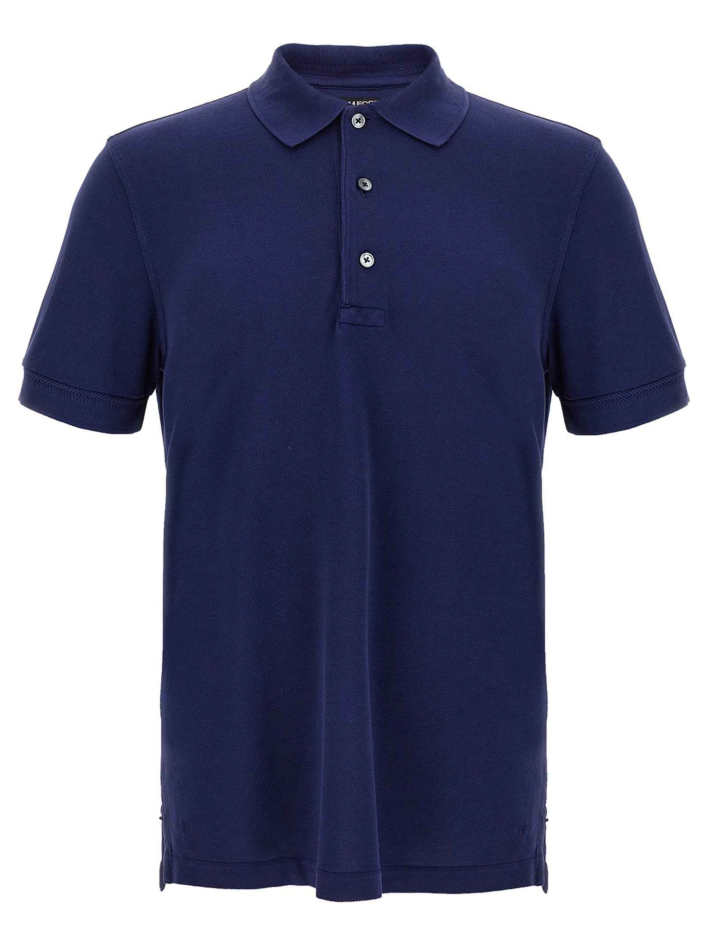 Blue Lyocell Polo Shirt