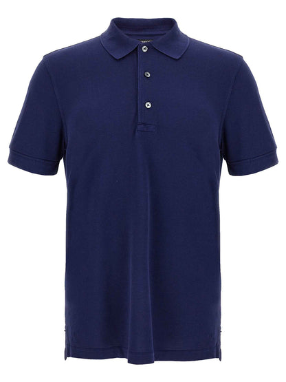 Blue Lyocell Polo Shirt