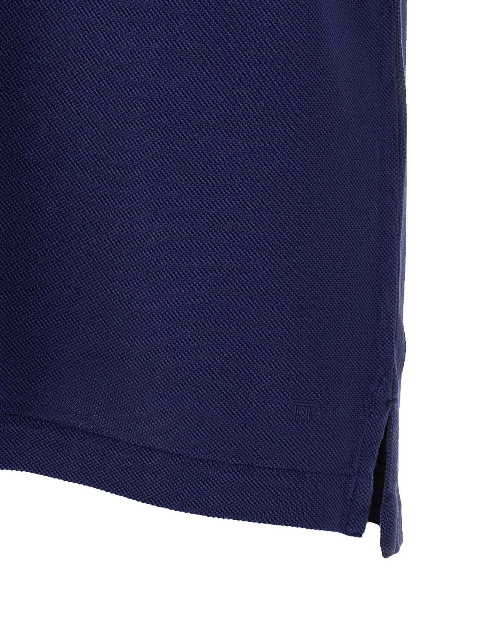 Blue Lyocell Polo Shirt