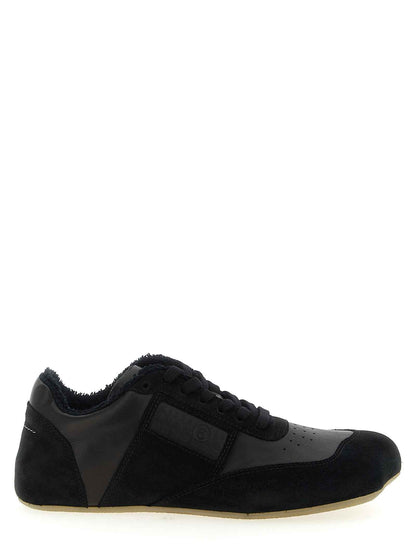 Black Calfskin Athletic Sneakers