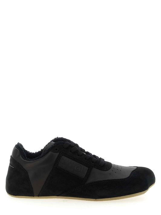 Black Calfskin Athletic Sneakers