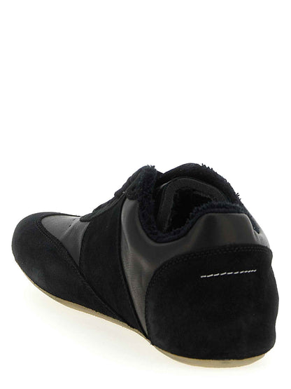 Black Calfskin Athletic Sneakers
