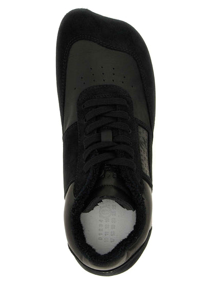 Black Calfskin Athletic Sneakers