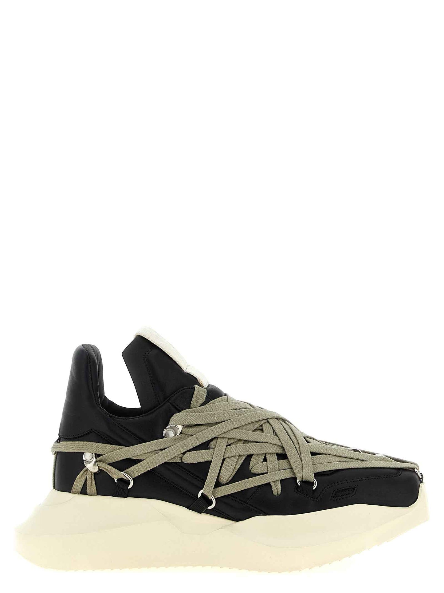Black Calfskin Athletic Sneakers