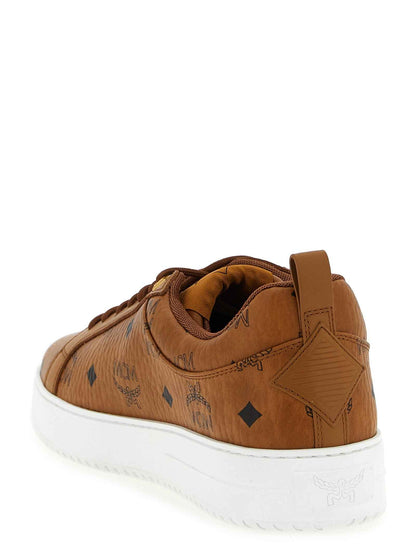 Brown Polyethylene Low Top Sneakers