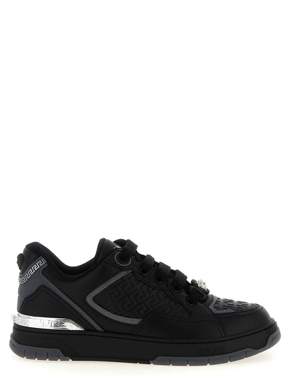 Black Calfskin Athletic Sneakers