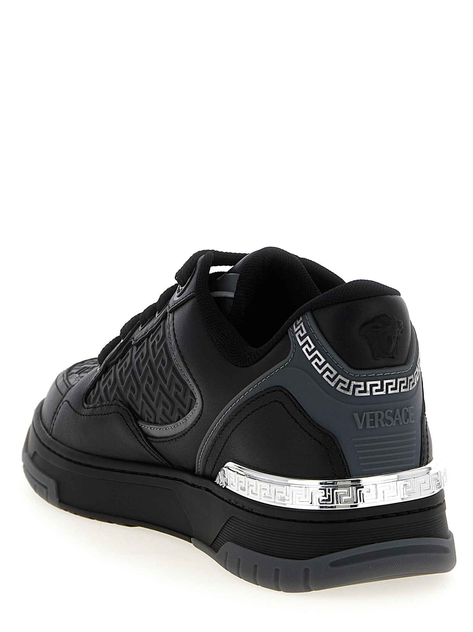 Black Calfskin Athletic Sneakers