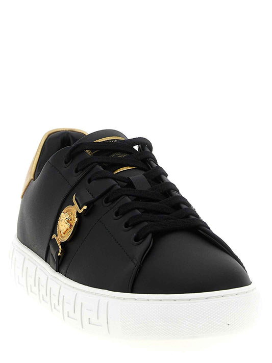 Black Nylon Low Top Sneakers
