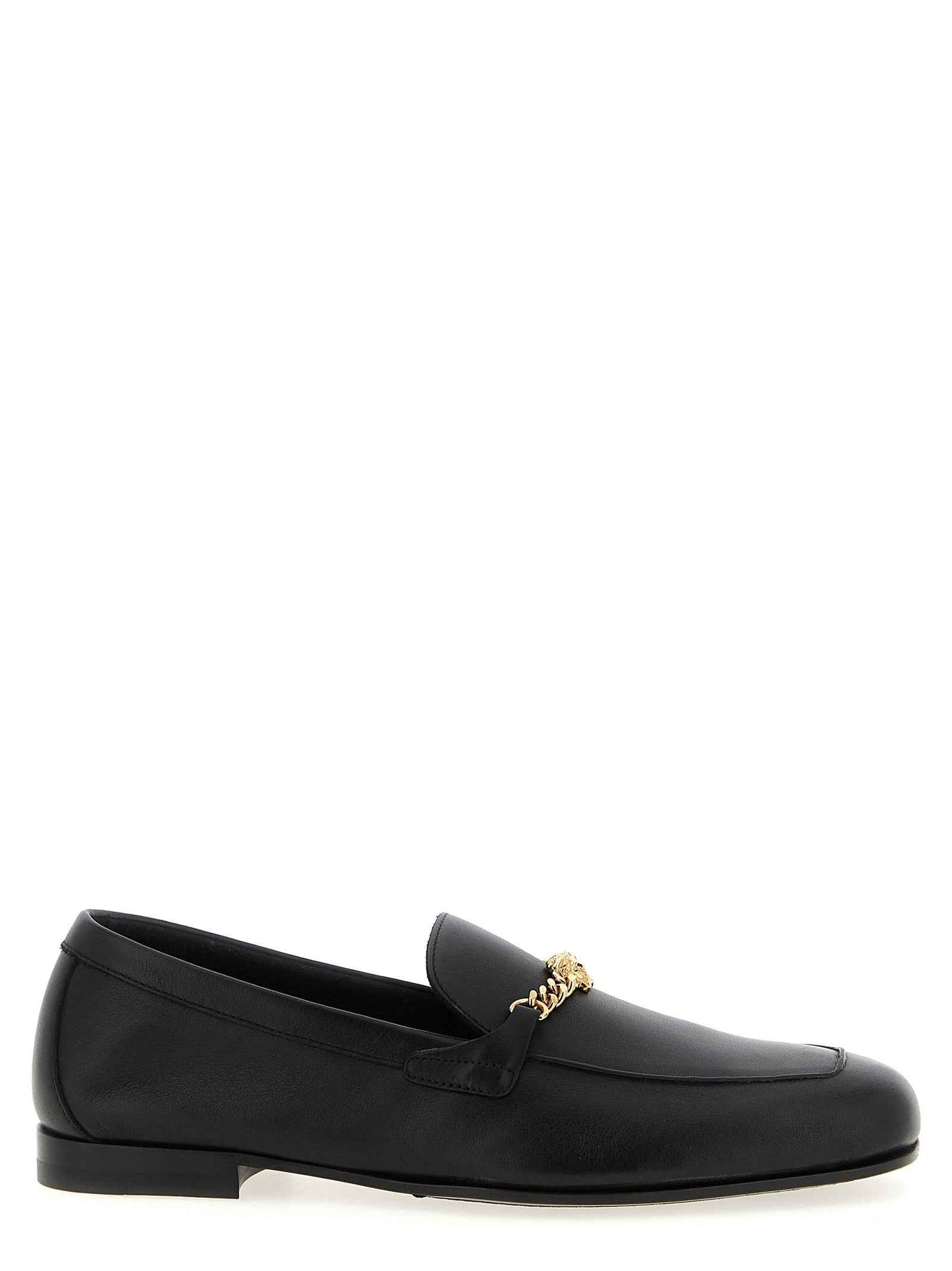 Black Calfskin Slip-On Loafers