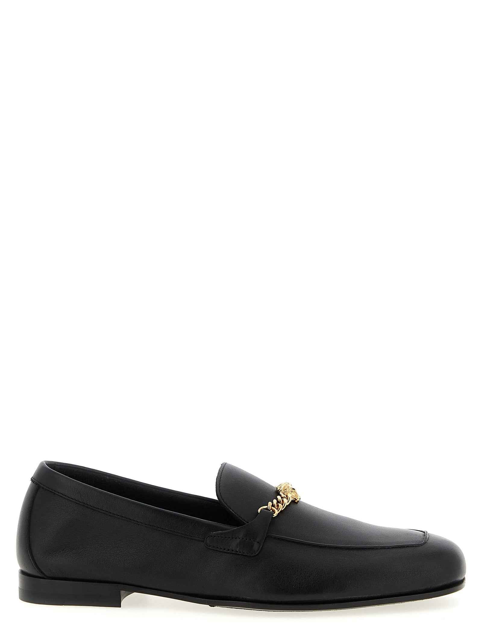 Black Calfskin Slip-On Loafers