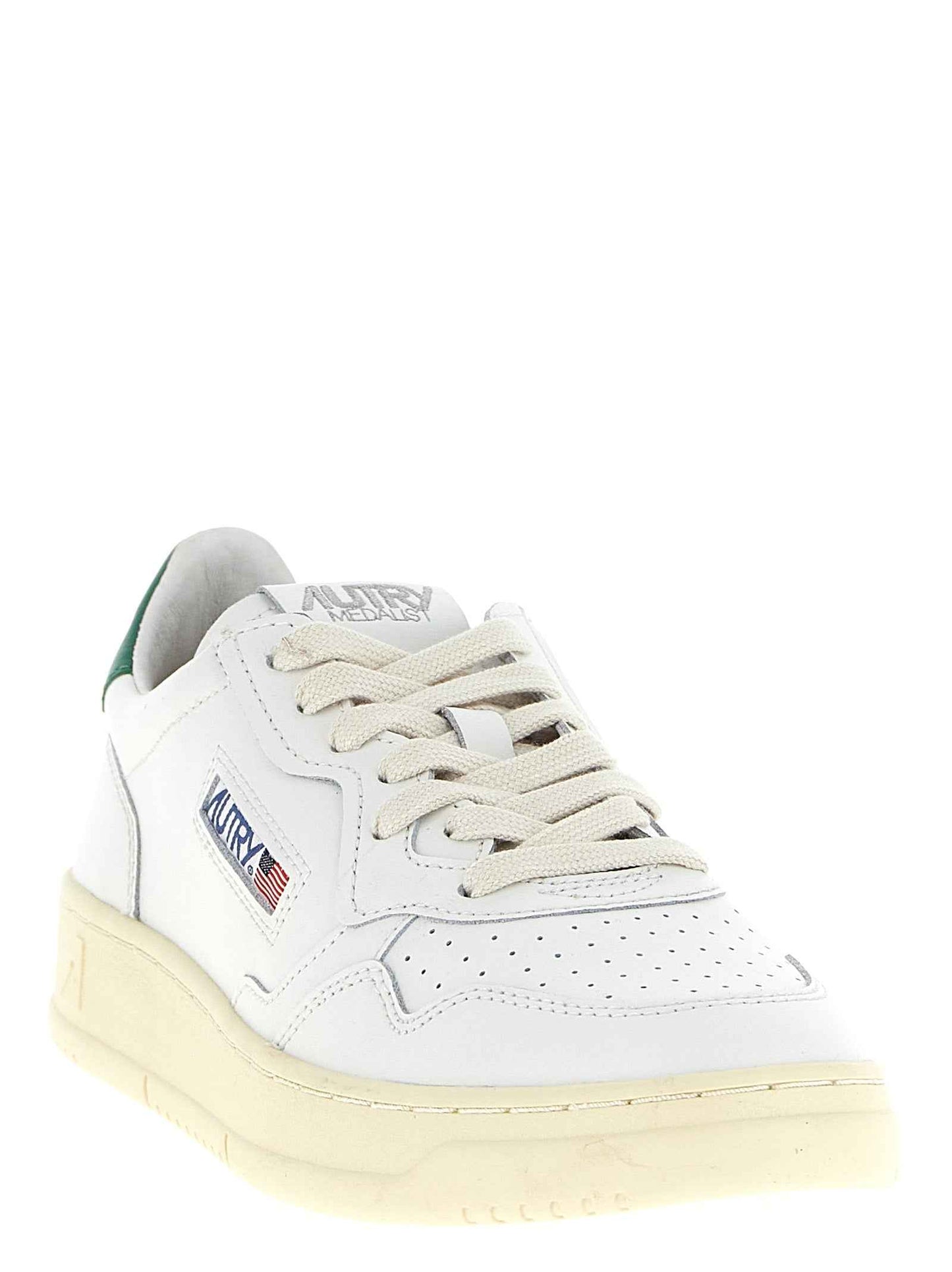 Bicolor Goatskin Low Top Sneakers