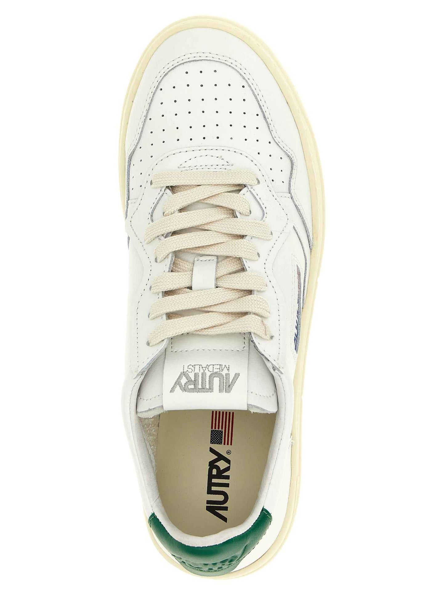 Bicolor Goatskin Low Top Sneakers