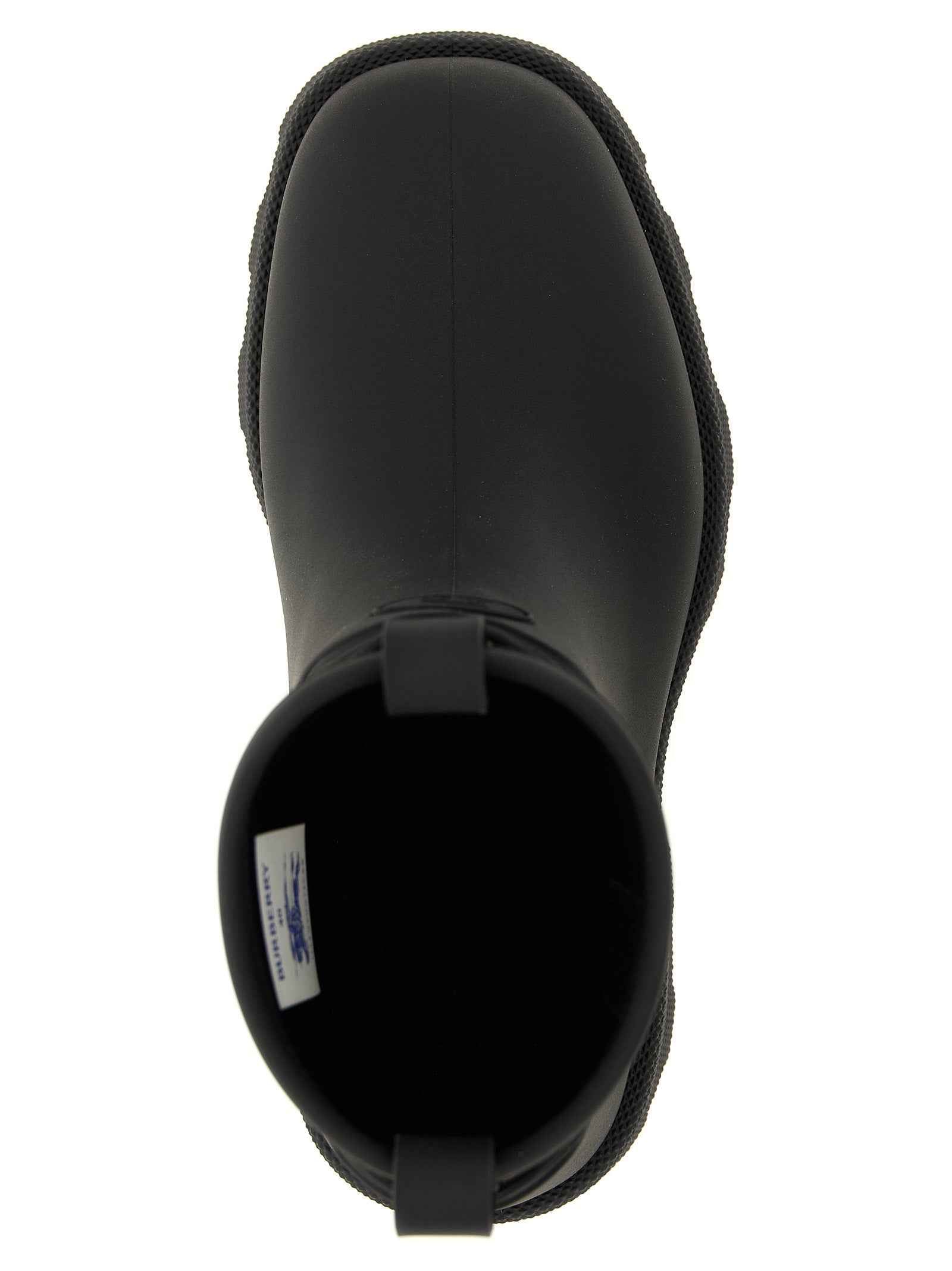 Black Rubber Ankle Boots