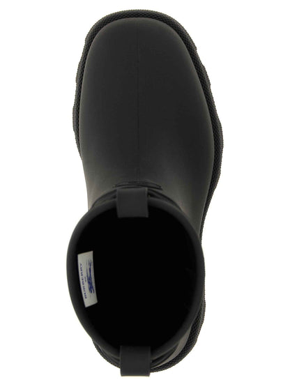 Black Rubber Ankle Boots